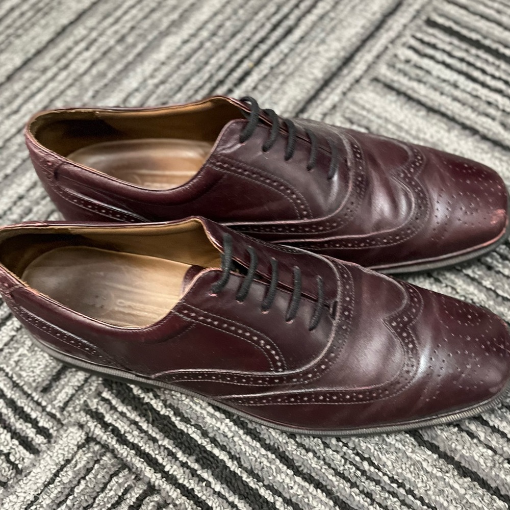 11.5 Rockport Dressport (dress shoe made w/ Adidas) cordovan-colored dress shoes